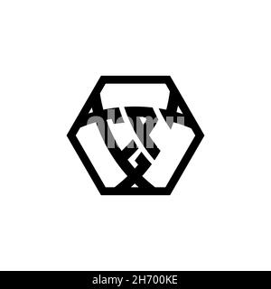 Lettre du logo EP Monogram avec forme de triangle arrondie hexagonale.Logo triangle monogramme, logo bouclier monogramme, lettre triangle bouclier. Illustration de Vecteur