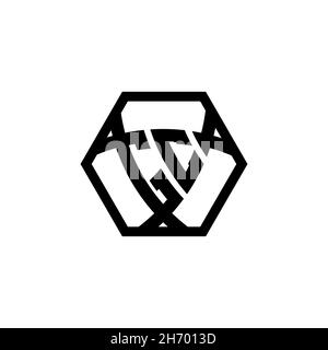 Lettre du logo du monogramme GC avec forme de triangle arrondie hexagonale.Logo triangle monogramme, logo bouclier monogramme, lettre triangle bouclier. Illustration de Vecteur