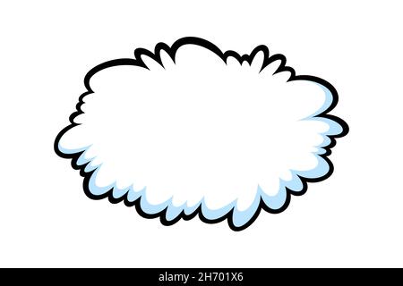 Bulles de la pensée comique.Pensez aux formes comme dans les comicbooks.Illustration vectorielle isolée sur fond blanc Illustration de Vecteur