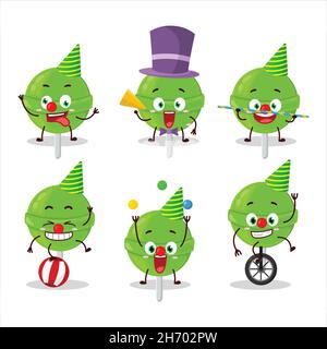 Personnage de dessin animé de la douce melons avec divers spectacles de cirque.Illustration vectorielle Illustration de Vecteur