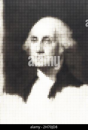 Élaboration graphique du portrait de George Washington, premier président des États-Unis. Illustration de Vecteur