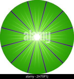 Cercle abstrait avec élément géométrique de conception de rayons se chevauchant.Forme de conception de lignes circulaires, radiales - illustration vectorielle de stock, clip-art Illustration de Vecteur