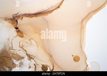 Liquide de fond abstrait brillant.Encres à base d'alcool Banque D'Images