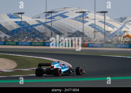 Lusail, Qatar.19 novembre 2021.OCON Esteban (fra), Alpine F1 A521, action pendant la Formule 1 Ooredoo Qatar Grand Prix 2021, 20e manche du Championnat du monde de Formule 1 2021 de la FIA du 19 au 21 novembre 2021 sur le circuit international de Losail, à Lusail, Qatar - photo Florent Gooden/DPPI crédit: DPPI Media/Alay Live News Banque D'Images