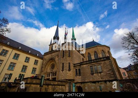 Cathédrale notre Dame.Luxembourg ville, Luxembourg. Banque D'Images