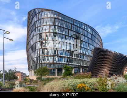Un immeuble de bureaux de Angel Square, construit pour la Co-op (Co-operative Group) dans le nouveau quartier NOMA de Manchester.Au nord de Manchester. Banque D'Images