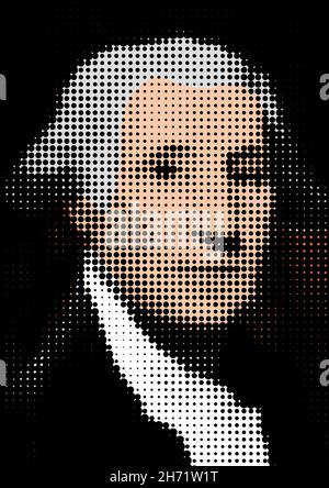 Élaboration graphique du portrait de George Washington, premier président des États-Unis. Illustration de Vecteur