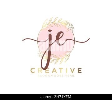 Logo je féminin.Utilisable pour les logos nature, salon, Spa, cosmétique et Beauté.Elément de modèle de logo Flat Vector. Illustration de Vecteur