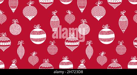 Boules de Noël élégant motif transparent, boules à la main - Idéal pour les textiles, papiers peints, invitations, banderoles - vector surface design Illustration de Vecteur