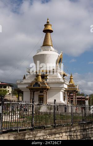 Le stupa de style tibétain du chorten commémoratif national à Thimphu, Bhoutan. Banque D'Images