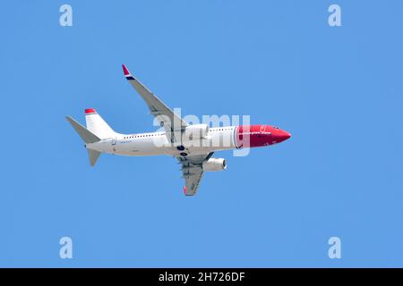 Norwegian (compagnie aérienne norvégienne à bas prix et la plus grande compagnie aérienne de Norvège), Boeing 737-800 Banque D'Images