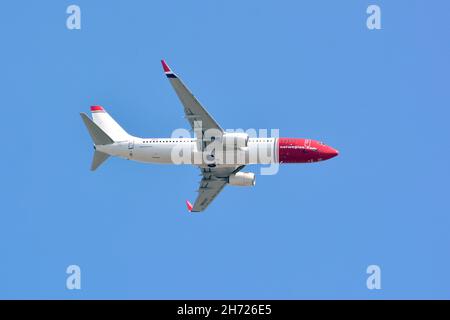 Norwegian (compagnie aérienne norvégienne à bas prix et la plus grande compagnie aérienne de Norvège), Boeing 737-800 Banque D'Images