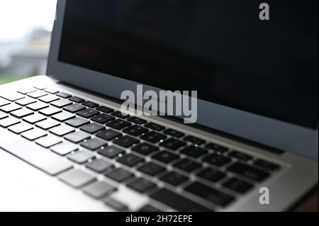 MacBook air sur un clavier de plus près Banque D'Images