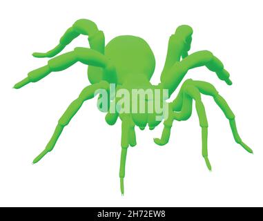 Motif Arachnide Uni vert fluo Illustration de Vecteur