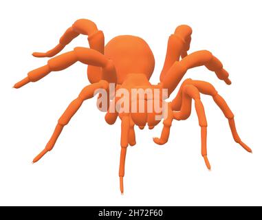 Motif Arachnide orange Uni Illustration de Vecteur