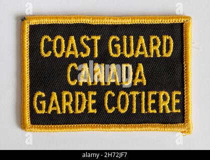 Insigne de carreau uniforme de garde côtière canadienne vintage Banque D'Images