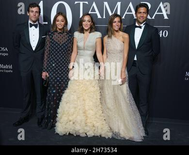 Madrid, Espagne.19 novembre 2021.Tamara Falco, Iñigo Onieva, Isabel Preysler, Ana Boyer et Fernando Verdasco participent à la 40e fête d'anniversaire de Tamara Falco qui a eu lieu au Palais Santoña.Crédit : SOPA Images Limited/Alamy Live News Banque D'Images