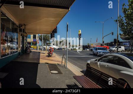 454 Nepean Highway Frankston, Victoria, Australie.23 janvier 2014.Une chaude journée d'été à Frankston sur la côte Pacifique de l'Australie. Banque D'Images