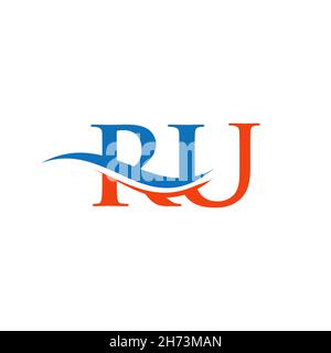 Monogramme lettre RU logo design Vector.Logo lettre RU tendance et moderne.Logo RU Illustration de Vecteur