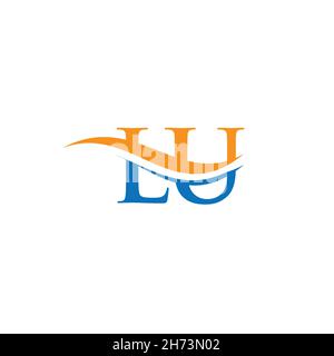 Lettre originale avec concept de luxe.Design moderne du logo LU pour l'identité de l'entreprise et de l'entreprise. Illustration de Vecteur