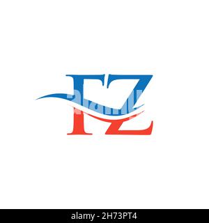 Monogramme lettre FZ logo design Vector.Logo FZ avec style moderne et tendance Illustration de Vecteur