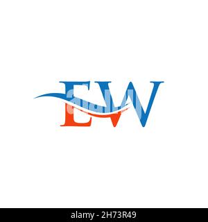 Logo EW de la lettre liée initiale.Design moderne du logo EW avec design moderne et tendance Illustration de Vecteur