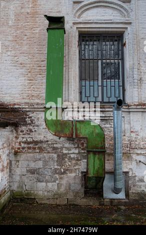 Moscou, Russie - 14 novembre 2021 : tuyaux de ventilation photo de haute qualité Banque D'Images