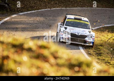 Monza, Italie.20 novembre 2021.23 Gryazin Nikolay (raf), Aleksandrov Konstantin (raf), Movisport, Volkswagen Polo GTI, action pendant le Rallye ACI Monza, 12e tour du WRC 2021 de la FIA, Championnat du monde de rallye FIA, du 18 au 21 novembre 2021 à Monza, Italie - photo: Nikos Katikis/DPPI/LiveMedia crédit photo: Agence indépendante de presse de photos/Alay Live Banque D'Images