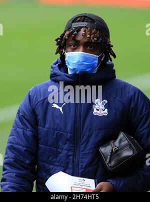 Burnley, Royaume-Uni.20 novembre 2021.Premier League football, Burnley contre Crystal Palace: Eberechi Eze of Crystal Palace arrive au stade avant le match crédit: Action plus Sports/Alamy Live News Banque D'Images