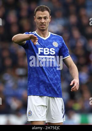 Leicester, Angleterre, le 20 novembre 2021.Jonny Evans de Leicester City pendant le match de la Premier League au King Power Stadium de Leicester.Le crédit photo doit être lu : Darren Staples / Sportimage Banque D'Images