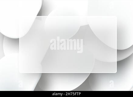 Plaque opaque en verre dépoli à texture granuleuse grossière.Cadre en plastique translucide sur fond blanc. Illustration de Vecteur