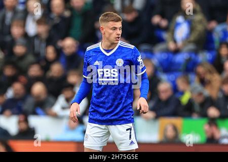 Harvey Barnes #7 de Leicester City pendant le match Banque D'Images