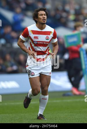 Édimbourg, Écosse, le 20 novembre 2021.Ryohei Yamanaka du Japon lors du match de la série des nations d'automne au stade Murrayfield, à Édimbourg.Le crédit photo devrait se lire: Neil Hanna / Sportimage Banque D'Images