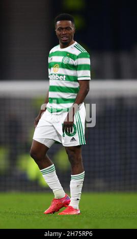 Hampden Park, Glasgow City, Royaume-Uni.20 novembre 2021.Coupe de la Ligue écossaise demi-finale, Celtic versus St Johnstone; Ismala Soro of Celtic Credit: Action plus Sports/Alay Live News Banque D'Images