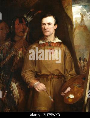 William Fisk peinture du peintre George Catlin - 1849. Banque D'Images