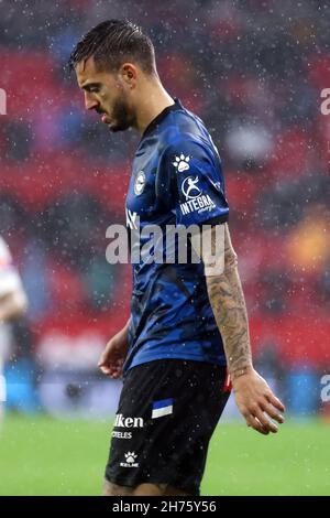 Séville, Séville, Espagne.20 novembre 2021.Joselu de Deportivo Alaves pendant le match de la Liga Santader entre Sevilla CF et Deportivo Alaves à Ramon Sanchez Pizjuan à Séville, Espagne, le 20 novembre 2021.(Credit image: © Jose Luis Contreras/DAX via ZUMA Press Wire) Banque D'Images