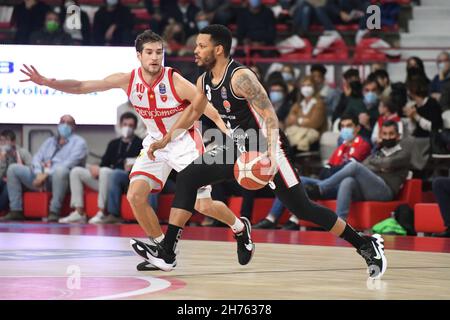 -3&#x9;CHRIS WRIGHT Bertram Derthona Tortona lors du match de championnat LBA Italie entre Openjobmestis Varèse et Bertram Derthona Tortona, à Varèse, en Italie, le 20 novembre 2021. Banque D'Images