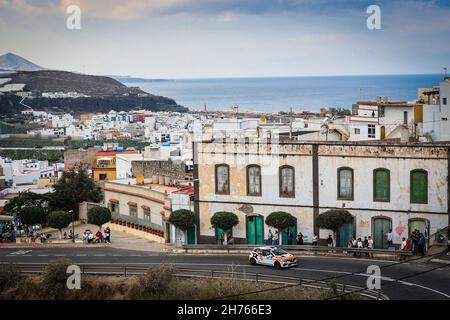 28 Franceschi Jean-Baptiste (FRA), Gorguilo Anthony (FRA), Renault Clio 2021, Toksport WRT, action pendant le rallye FIA Islas Canarias, 8e tour du championnat européen de rallye FIA 2021, du 18 au 20 novembre 2021 à Las Palmas de Gran Canaria, Espagne - photo: Énormania et/Grégoire/DPPI/LiveMedia Banque D'Images