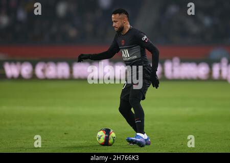 Paris, France, le 20 novembre 2021.Neymar Jr de PSG lors du match de la Ligue 1 au Parc des Princes, Paris.Le crédit photo devrait se lire: Jonathan Moscrop / Sportimage Banque D'Images