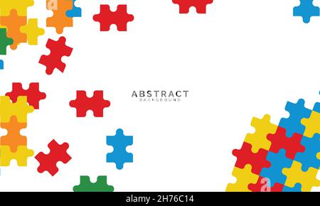 Modèle d'arrière-plan de casse-tête de couleur importante Illustration de Vecteur