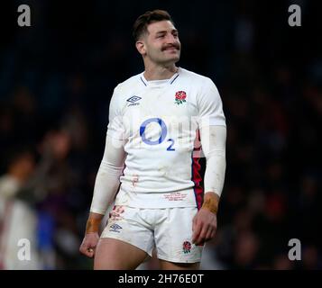 Londres, Royaume-Uni.20 novembre 2021.LONDRES, ANGLETERRE - NOVEMBRE 20: Jonny Mai de l'Angleterre après l'automne série internationale match entre l'Angleterre et l'Afrique du Sud, au stade de Twickenham le 20 novembre 2021 à Londres, Angleterre crédit: Action Foto Sport/Alay Live News Banque D'Images