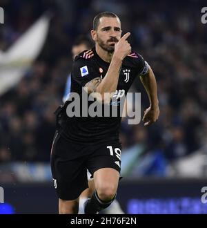 Rome, Italie.20 novembre 2021.Leonardo Bonucci de Juventus célèbre son but lors d'un match de football de série A entre Lazio et le FC Juventus à Rome, Italie, le 20 novembre 2021.Credit: Augusto Casasoli/Xinhua/Alamy Live News Banque D'Images