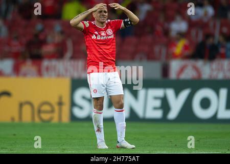 Beira-Rio, Porto Alegre, Brésil.20 novembre 2021.Brazilian Serie A, Internacional versus Flamengo; Taison of Internacional Credit: Action plus Sports/Alamy Live News Banque D'Images