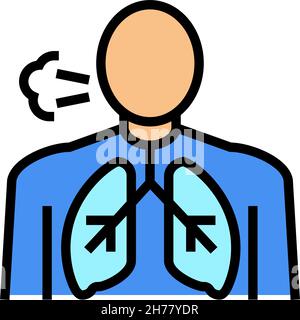 illustration vectorielle de l'icône de couleur d'essoufflement Illustration de Vecteur