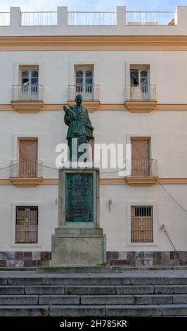 Monumento a Fray Silos Moreno en Cádiz Banque D'Images