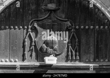 Detalle puerta en el Arzobispado de Jerez de la Frontera Banque D'Images