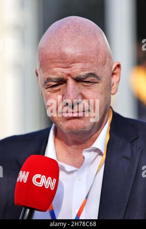 Doha, Qatar.21 novembre 2021.Gianni Infantino (SUI)/(ITA) Président de la FIFA.Grand Prix du Qatar, dimanche 21 novembre 2021.Doha, Qatar.Crédit : James Moy/Alay Live News Banque D'Images