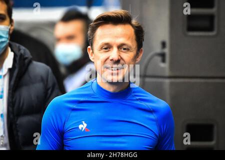 Troyes, France, France.21 novembre 2021.Martin SOLVEIG pendant le match de Ligue 1 entre ESTAC Troyes et AS Saint-Etienne (ASSE) au Stade de l'Aube le 21 novembre 2021 à Troyes, France.(Credit image: © Matthieu Mirville/ZUMA Press Wire) Credit: ZUMA Press, Inc./Alamy Live News Banque D'Images