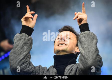 Troyes, France, France.21 novembre 2021.Martin SOLVEIG pendant le match de Ligue 1 entre ESTAC Troyes et AS Saint-Etienne (ASSE) au Stade de l'Aube le 21 novembre 2021 à Troyes, France.(Credit image: © Matthieu Mirville/ZUMA Press Wire) Credit: ZUMA Press, Inc./Alamy Live News Banque D'Images