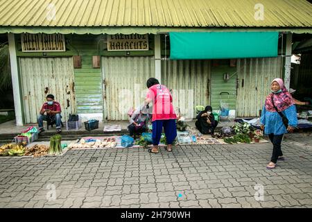 Marché de Tuaran Sabah Bornéo Malaisie Banque D'Images